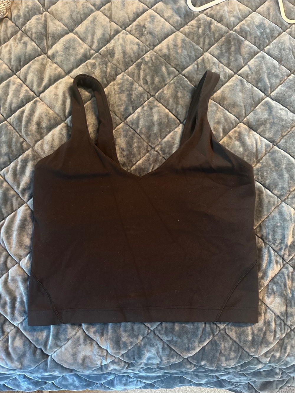 lululemon athletica Black Seamless V-Neck Tank Bralette